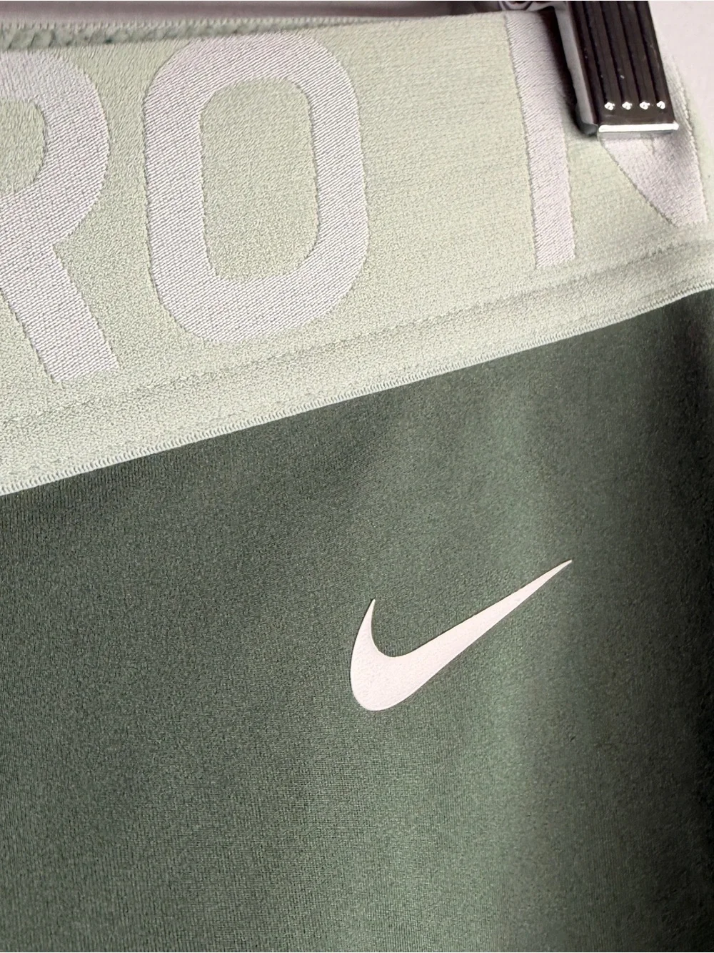 Nike Pro Biker Olive Green Mesh Athletic Compression Shorts Medium 9” - Picture 2 of 7